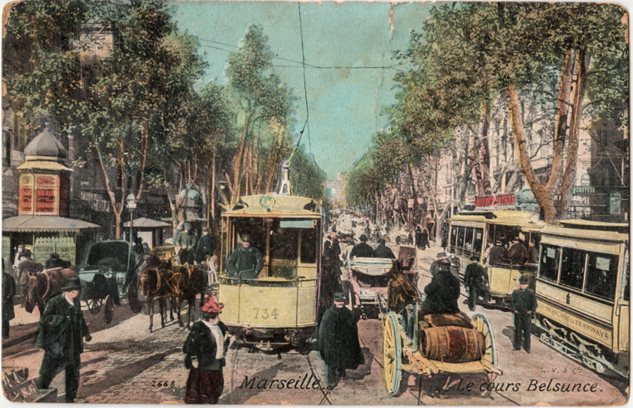 2668. MARSEILLE . Le cours Belsunce. – L.V. & Cie Aqua Photo