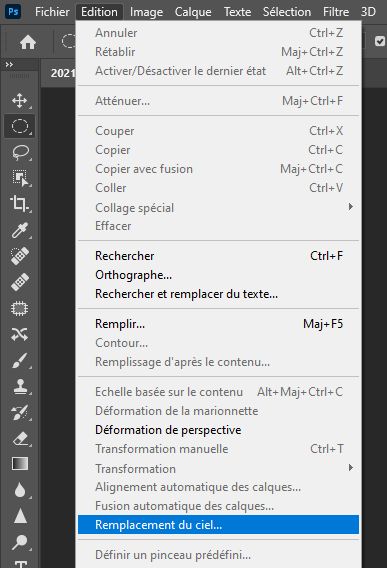 Photoshop - Edition, Remplacement du ciel.