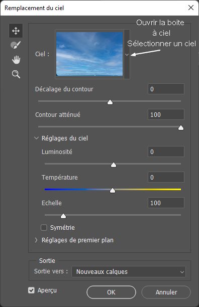 Fenêtre remplacement du ciel