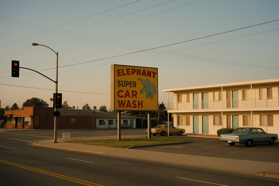 Moodboard visuel inspirédes photographies de Stephen Shore (IA ChatGPT)
