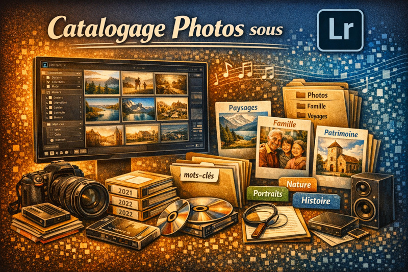 Système de catalogage photo sous Lightroom - Image IA