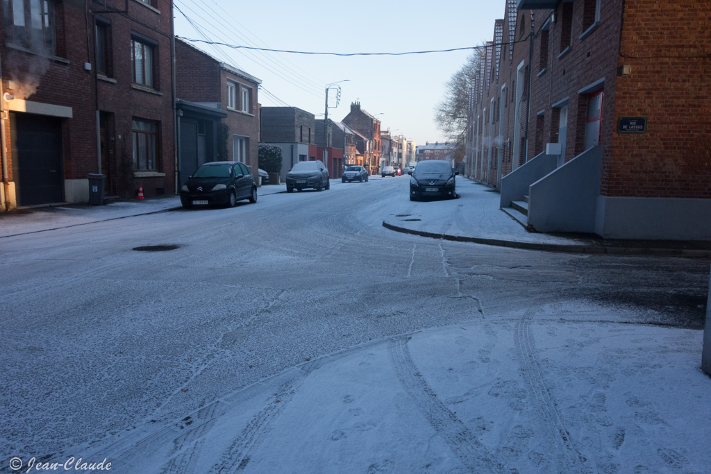 Rue Léon Trulin enneigée - La Madeleine